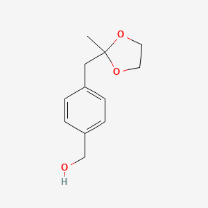molecular formula C12H16O3 B8637111 {4-[(2-Methyl-1,3-dioxolan-2-yl)methyl]phenyl}methanol CAS No. 79706-38-0