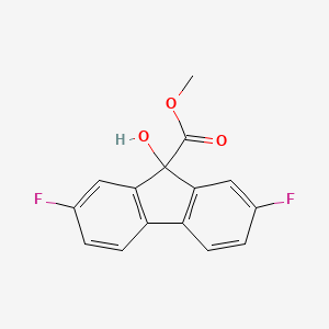 molecular formula C15H10F2O3 B8637118 Methyl 2,7-difluoro-9-hydroxy-9H-fluorene-9-carboxylate CAS No. 97677-67-3