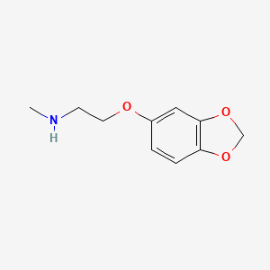 molecular formula C10H13NO3 B8637152 2-(benzo[d][1,3]dioxol-5-yloxy)-N-methylethanamine 