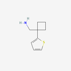 molecular formula C9H13NS B8637177 (1-Thien-2-ylcyclobutyl)methylamine 