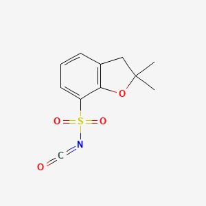 molecular formula C11H11NO4S B8637182 2,2-Dimethyl-2,3-dihydro-1-benzofuran-7-sulfonyl isocyanate CAS No. 89819-26-1