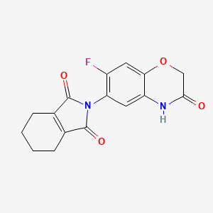 1H-Isoindole-1,3(2H)-dione,2-(7-fluoro-3,4-dihydro-3-oxo-2H-1,4-benzoxazin-6-yl)-4,5,6,7-tetrahydro-