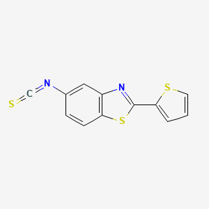 molecular formula C12H6N2S3 B8637202 5-Isothiocyanato-2-(thiophen-2-yl)-1,3-benzothiazole CAS No. 61352-22-5