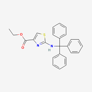 molecular formula C25H22N2O2S B8637250 Ethyl 2-tritylaminothiazole-4-carboxylate CAS No. 126533-37-7