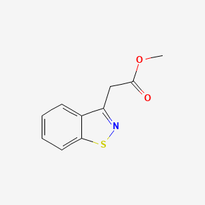 molecular formula C10H9NO2S B8637264 1,2-Benzisothiazole-3-acetic acid, methyl ester 