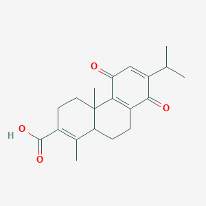 molecular formula C20H24O4 B8637295 7-Isopropyl-1,4a-dimethyl-5,8-dioxo-3,4,4a,5,8,9,10,10a-octahydro-2-phenanthrenecarboxylic acid 