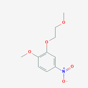 molecular formula C10H13NO5 B8637300 4-Methoxy-3-(2-methoxyethoxy)nitrobenzene 