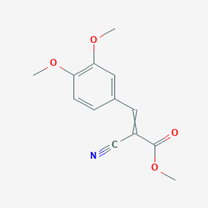 molecular formula C13H13NO4 B8637316 2-Propenoic acid, 2-cyano-3-(3,4-dimethoxyphenyl)-, methyl ester CAS No. 10353-07-8