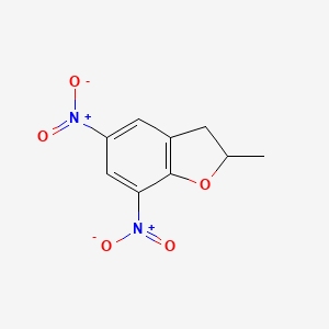 molecular formula C9H8N2O5 B8637349 2-Methyl-5,7-dinitro-2,3-dihydro-1-benzofuran CAS No. 104360-59-0