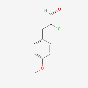 molecular formula C10H11ClO2 B8637353 2-Chloro-3-(4-methoxyphenyl)propanal 