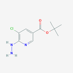 molecular formula C10H14ClN3O2 B8637361 Tert-butyl 5-chloro-6-hydrazinonicotinate 