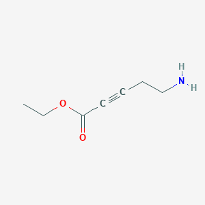 molecular formula C7H11NO2 B8637446 Ethyl 5-aminopent-2-ynoate 