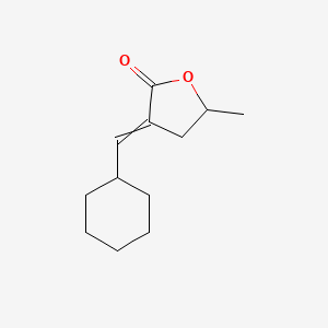 molecular formula C12H18O2 B8637450 3-(Cyclohexylmethylidene)-5-methyloxolan-2-one CAS No. 132209-84-8