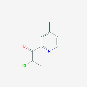 molecular formula C9H10ClNO B8637484 2-Chloro-1-(4-methylpyridin-2-yl)propan-1-one CAS No. 289469-59-6