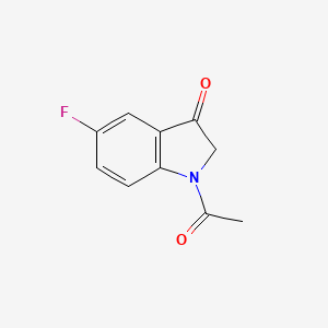 molecular formula C10H8FNO2 B8637492 1-Acetyl-5-fluoroindolin-3-one CAS No. 3802-82-2