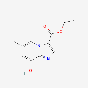 molecular formula C12H14N2O3 B8637511 Ethyl 8-hydroxy-2,6-dimethylimidazo[1,2-a]pyridine-3-carboxylate 