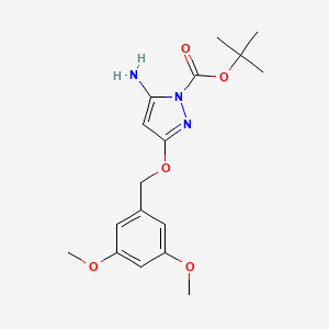 Tert-butyl 5-amino-3-[(3,5-dimethoxyphenyl)methoxy]pyrazole-1-carboxylate