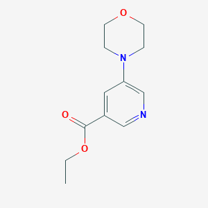 molecular formula C12H16N2O3 B8637556 Ethyl 5-morpholin-4-ylpyridine-3-carboxylate 