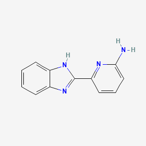 molecular formula C12H10N4 B8637570 6-(1H-benzo[d]imidazol-2-yl)pyridin-2-amine 