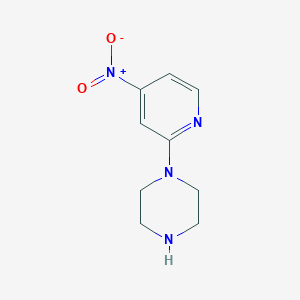 molecular formula C9H12N4O2 B8637574 1-[4-Nitro-2-pyridinyl]piperazine CAS No. 113049-42-6