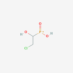 molecular formula C2H5ClO3P+ B8637581 (2-Chloro-1-hydroxyethyl)(hydroxy)oxophosphanium CAS No. 88648-72-0