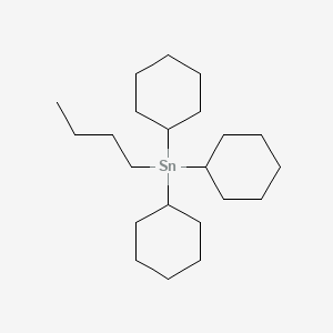 molecular formula C22H42Sn B8637594 Stannane, butyltricyclohexyl- CAS No. 7067-44-9