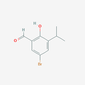 molecular formula C10H11BrO2 B8637629 5-Bromo-2-hydroxy-3-(propan-2-yl)benzaldehyde 