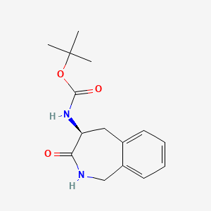 molecular formula C15H20N2O3 B8637675 tert-butyl N-[(4S)-3-oxo-2,3,4,5-tetrahydro-1H-2-benzazepin-4-yl]carbamate 