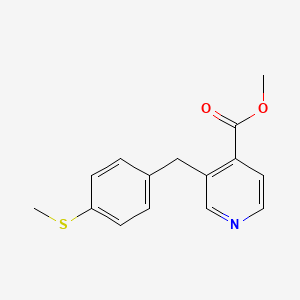 molecular formula C15H15NO2S B8637700 Methyl 3-{[4-(methylsulfanyl)phenyl]methyl}pyridine-4-carboxylate CAS No. 662150-32-5