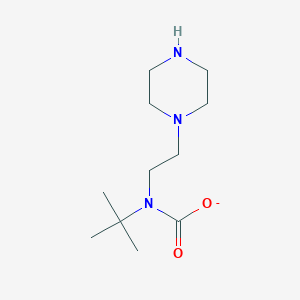 molecular formula C11H22N3O2- B8637718 Tert-butyl2-(piperazin-1-yl)ethylcarbamate 