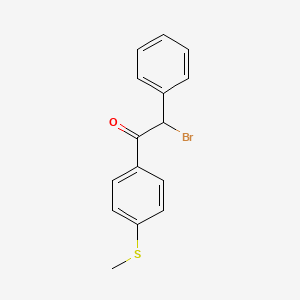 molecular formula C15H13BrOS B8637740 Ethanone, 2-bromo-1-[4-(methylthio)phenyl]-2-phenyl- CAS No. 103089-98-1