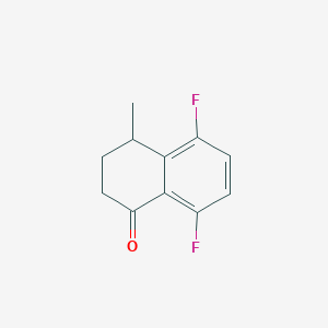 molecular formula C11H10F2O B8637743 5,8-difluoro-4-methyl-3,4-dihydro-1(2H)-naphthalenone 
