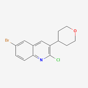 6-bromo-2-chloro-3-(tetrahydro-2H-pyran-4-yl)quinoline