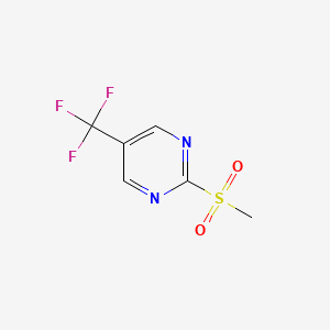molecular formula C6H5F3N2O2S B8637799 2-(Methylsulfonyl)-5-(trifluoromethyl)pyrimidine 