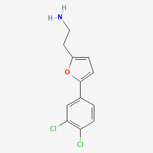 molecular formula C12H11Cl2NO B8637802 2-(5-(3,4-Dichlorophenyl)furan-2-yl)ethanamine 