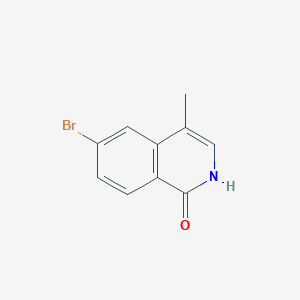 molecular formula C10H8BrNO B8637804 6-Bromo-4-methylisoquinolin-1(2H)-one 