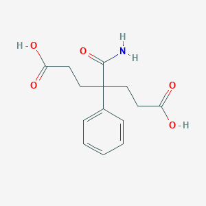 molecular formula C14H17NO5 B8637812 4-Carbamoyl-4-phenylheptanedioic acid CAS No. 61354-02-7