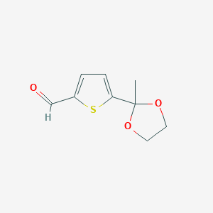 molecular formula C9H10O3S B8637861 5-(2-Methyl-[1,3]dioxolan-2-yl)-thiophene-2-carbaldehyde 