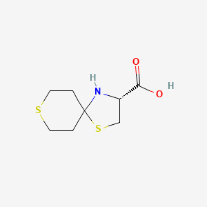 molecular formula C8H13NO2S2 B8637869 (3R)-1,8-Dithia-4-azaspiro[4.5]decane-3-carboxylic acid CAS No. 87952-03-2