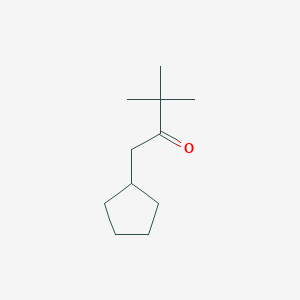 molecular formula C11H20O B8637916 2,2-Dimethyl-4-cylcopentyl butan-3-one 