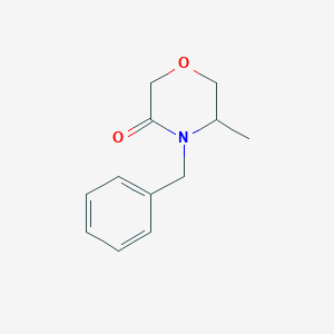 molecular formula C12H15NO2 B8637920 4-Benzyl-5-methylmorpholin-3-one 