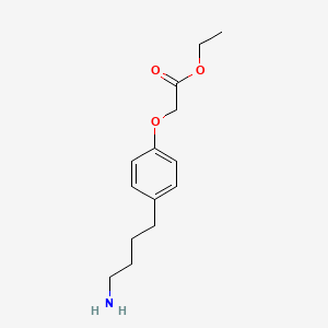 molecular formula C14H21NO3 B8637936 Ethyl [4-(4-aminobutyl)phenoxy]acetate CAS No. 587880-75-9