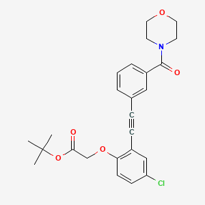 Tert-butyl(4-chloro-2-{[3-(morpholin-4-ylcarbonyl)phenyl]ethynyl}phenoxy)acetate