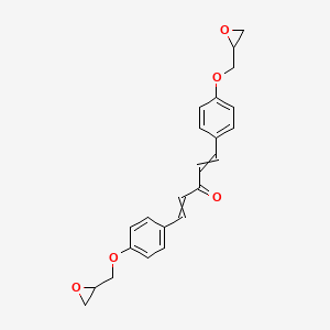 molecular formula C23H22O5 B8637962 1,5-Bis(4-(2,3-epoxypropyloxy)phenyl)penta-1,4-dien-3-one CAS No. 60618-05-5
