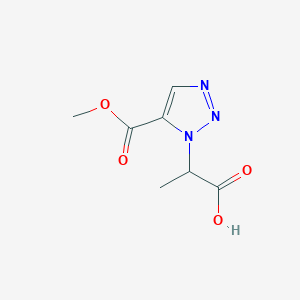 2-[5-(methoxycarbonyl)-1H-1,2,3-triazol-1-yl]propanoic acid