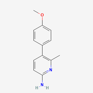molecular formula C13H14N2O B8637991 5-(4-Methoxyphenyl)-6-methylpyridin-2-amine 