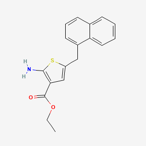 molecular formula C18H17NO2S B8637996 Ethyl 2-amino-5-(naphthalen-1-ylmethyl)thiophene-3-carboxylate 
