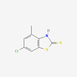 molecular formula C8H6ClNS2 B8638005 6-Chloro-2-mercapto-4-methylbenzothiazole 