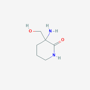molecular formula C6H12N2O2 B8638016 3-Hydroxymethyl-3-amino-2-piperidone 