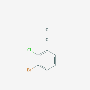 molecular formula C9H6BrCl B8638034 1-Bromo-2-chloro-3-(prop-1-yn-1-yl)benzene 